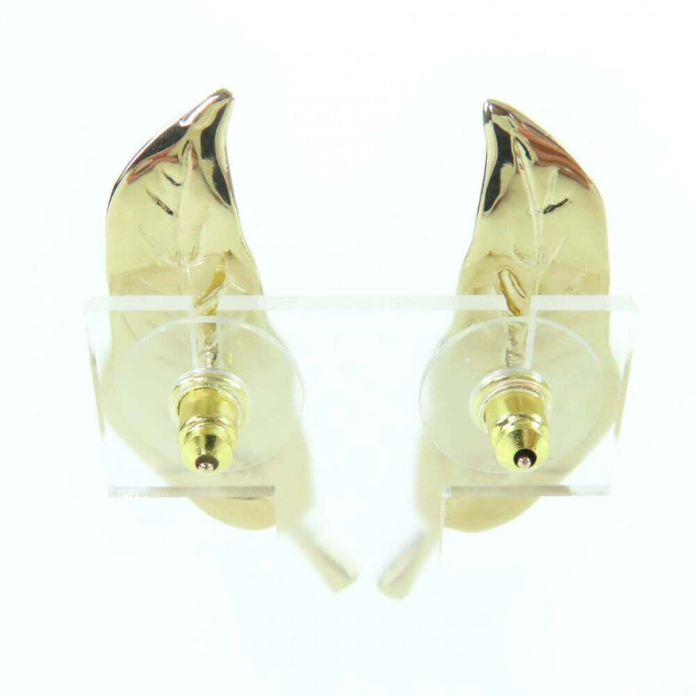 CHANEL Authentic Gold Logo Earrings - Picture 3 of 9
